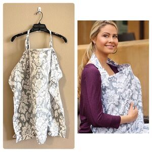 Bebe Au Lait Chateau Silver Cotton Nursing Cover